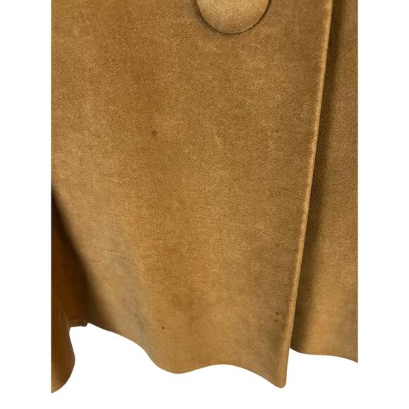 Vintage Stroller Coat 60s Mod Retro Sheep Fur Collar - Picture 4 of 16